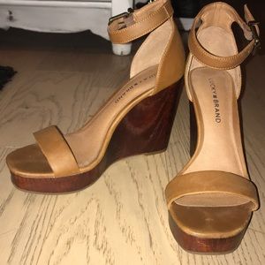 Lucky brand brown Wedge shoes